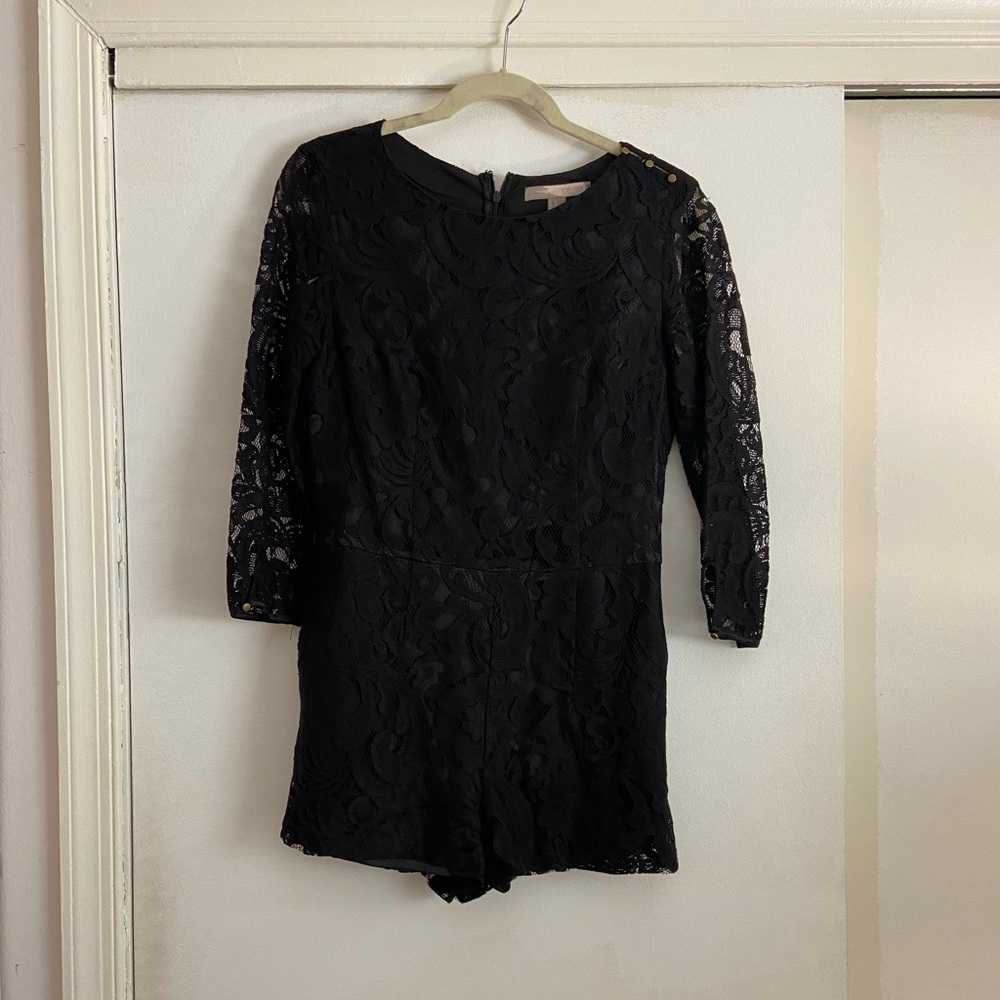 Black lace romper